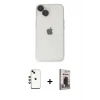 MARSİLYAN™- iPhone 14 Kılıf Ufuk Minimal Özel Seri - Siyah Bilvis Hayalet Cam Ekran Koruyucu + Shine Kamera Lens - YL
