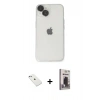 MARSİLYAN™- iPhone 14 Kılıf Ufuk Minimal Özel Seri - Siyah Bilvis Hayalet Cam Ekran Koruyucu + Diamond Kamera Lens - SABE