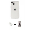 MARSİLYAN™- iPhone 14 Kılıf Ufuk Minimal Özel Seri - Siyah Bilvis Hayalet Cam Ekran Koruyucu + Diamond Kamera Lens - SABE