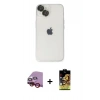 MARSİLYAN™- iPhone 14 Kılıf Ufuk Minimal Özel Seri - Siyah Buffer Cam Ekran Koruyucu + Raze Metal Kamera Lens - KI