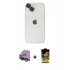 MARSİLYAN™- iPhone 14 Kılıf Ufuk Minimal Özel Seri - Siyah Buffer Cam Ekran Koruyucu + Raze Metal Kamera Lens - SH