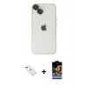 MARSİLYAN™- iPhone 14 Kılıf Ufuk Minimal Özel Seri - Siyah Buffer Hayalet Cam Ekran Koruyucu + Diamond Kamera Lens - YL