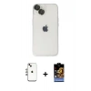 MARSİLYAN™- iPhone 14 Kılıf Ufuk Minimal Özel Seri - Siyah Buffer Hayalet Cam Ekran Koruyucu + Shine Kamera Lens - GI