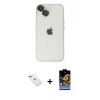 MARSİLYAN™- iPhone 14 Kılıf Ufuk Minimal Özel Seri - Siyah Buffer Hayalet Cam Ekran Koruyucu + Diamond Kamera Lens - KI
