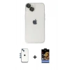 MARSİLYAN™- iPhone 14 Kılıf Ufuk Minimal Özel Seri - Siyah Buffer Hayalet Cam Ekran Koruyucu + Shine Kamera Lens - MI