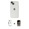 MARSİLYAN™- iPhone 14 Kılıf Ufuk Minimal Özel Seri - Siyah Buffer Hayalet Cam Ekran Koruyucu + Shine Kamera Lens - MI