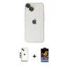 MARSİLYAN™- iPhone 14 Kılıf Ufuk Minimal Özel Seri - Siyah Buffer Hayalet Cam Ekran Koruyucu + Shine Kamera Lens - YL