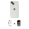 MARSİLYAN™- iPhone 14 Kılıf Ufuk Minimal Özel Seri - Siyah Buffer Hayalet Cam Ekran Koruyucu + Shine Kamera Lens - GS