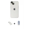 MARSİLYAN™- iPhone 14 Kılıf Ufuk Minimal Özel Seri - Siyah Joko Magic 5D Cam + Diamond Kamera Lens - YL