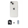 MARSİLYAN™- iPhone 14 Kılıf Ufuk Minimal Özel Seri - Siyah Joko Magic 5D Cam + PVD Metal Kamera Lens - GS