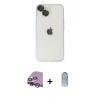 MARSİLYAN™- iPhone 14 Kılıf Ufuk Minimal Özel Seri - Siyah Joko Magic 5D Cam + Mor Raze Metal Kamera Lens