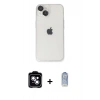 MARSİLYAN™- iPhone 14 Kılıf Ufuk Minimal Özel Seri - Siyah Joko Magic 5D Cam + PVD Metal Kamera Lens - MI