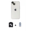 MARSİLYAN™- iPhone 14 Kılıf Ufuk Minimal Özel Seri - Siyah Joko Magic 5D Cam + PVD Metal Kamera Lens - MI