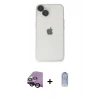 MARSİLYAN™- iPhone 14 Kılıf Ufuk Minimal Özel Seri - Siyah Joko Magic 5D Cam + Raze Metal Kamera Lens - SH
