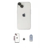 MARSİLYAN™- iPhone 14 Kılıf Ufuk Minimal Özel Seri - Siyah Joko Magic 5D Cam + Shine Kamera Lens - KI