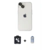 MARSİLYAN™- iPhone 14 Kılıf Ufuk Minimal Özel Seri - Siyah Joko Magic 5D Cam + PVD Metal Kamera Lens - SH