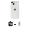 MARSİLYAN™- iPhone 14 Kılıf Ufuk Minimal Özel Seri - Siyah Joko Magic 5D Cam + PVD Metal Kamera Lens - SH