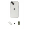MARSİLYAN™- iPhone 14 Kılıf Ufuk Minimal Özel Seri - Siyah Joko Magic 5D Hayalet Cam + Diamond Kamera Lens - PE