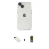 MARSİLYAN™- iPhone 14 Kılıf Ufuk Minimal Özel Seri - Siyah Joko Magic 5D Hayalet Cam + Diamond Kamera Lens - KI