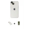 MARSİLYAN™- iPhone 14 Kılıf Ufuk Minimal Özel Seri - Siyah Joko Magic 5D Hayalet Cam + Diamond Kamera Lens - KI