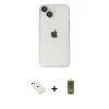 MARSİLYAN™- iPhone 14 Kılıf Ufuk Minimal Özel Seri - Siyah Joko Magic 5D Hayalet Cam + Diamond Kamera Lens - KI