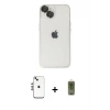 MARSİLYAN™- iPhone 14 Kılıf Ufuk Minimal Özel Seri - Siyah Joko Magic 5D Hayalet Cam + Shine Kamera Lens - GS