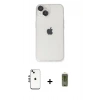 MARSİLYAN™- iPhone 14 Kılıf Ufuk Minimal Özel Seri - Siyah Joko Magic 5D Hayalet Cam + Shine Kamera Lens - GS