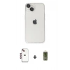 MARSİLYAN™- iPhone 14 Kılıf Ufuk Minimal Özel Seri - Siyah Joko Magic 5D Hayalet Cam + Shine Kamera Lens - KI