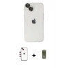 MARSİLYAN™- iPhone 14 Kılıf Ufuk Minimal Özel Seri - Siyah Joko Magic 5D Hayalet Cam + Shine Kamera Lens - KI