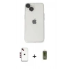 MARSİLYAN™- iPhone 14 Kılıf Ufuk Minimal Özel Seri - Siyah Joko Magic 5D Hayalet Cam + Shine Kamera Lens - KI
