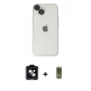 MARSİLYAN™- iPhone 14 Kılıf Ufuk Minimal Özel Seri - Siyah Joko Magic 5D Hayalet Cam + PVD Metal Kamera Lens - MI