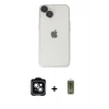 MARSİLYAN™- iPhone 14 Kılıf Ufuk Minimal Özel Seri - Siyah Joko Magic 5D Hayalet Cam + PVD Metal Kamera Lens - YL