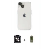 MARSİLYAN™- iPhone 14 Kılıf Ufuk Minimal Özel Seri - Siyah Joko Magic 5D Hayalet Cam + PVD Metal Kamera Lens - TU