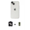 MARSİLYAN™- iPhone 14 Kılıf Ufuk Minimal Özel Seri - Siyah Joko Magic 5D Hayalet Cam + PVD Metal Kamera Lens - TU