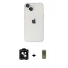 MARSİLYAN™- iPhone 14 Kılıf Ufuk Minimal Özel Seri - Siyah Joko Magic 5D Hayalet Cam + PVD Metal Kamera Lens - TU