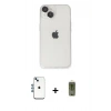 MARSİLYAN™- iPhone 14 Kılıf Ufuk Minimal Özel Seri - Siyah Joko Magic 5D Hayalet Cam + Shine Kamera Lens - MI