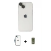 MARSİLYAN™- iPhone 14 Kılıf Ufuk Minimal Özel Seri - Siyah Joko Magic 5D Hayalet Cam + Shine Kamera Lens - MI