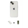 MARSİLYAN™- iPhone 14 Kılıf Ufuk Minimal Özel Seri - Siyah Joko Magic 5D Hayalet Cam + Diamond Kamera Lens - SABE