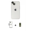 MARSİLYAN™- iPhone 14 Kılıf Ufuk Minimal Özel Seri - Siyah Joko Magic 5D Hayalet Cam + Shine Kamera Lens - SH