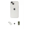 MARSİLYAN™- iPhone 14 Kılıf Ufuk Minimal Özel Seri - Siyah Joko Magic 5D Hayalet Cam + Diamond Kamera Lens - YL