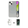 MARSİLYAN™- iPhone 14 Kılıf Ufuk Serisi - Şeffaf 360 Full Body Arka Koruyucu + Shine Kamera Lens - GD