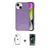MARSİLYAN™- iPhone 14 Kılıf Ufuk Serisi - Şeffaf 360 Full Body Arka Koruyucu + Shine Kamera Lens - GD