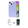 MARSİLYAN™- iPhone 14 Kılıf Ufuk Serisi - Şeffaf 360 Full Body Arka Koruyucu + Shine Kamera Lens - GS