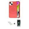 MARSİLYAN™- iPhone 14 Kılıf Ufuk Serisi - Şeffaf 360 Full Body Arka Koruyucu + Diamond Kamera Lens - SABE