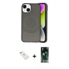 MARSİLYAN™- iPhone 14 Kılıf Ufuk Serisi - Şeffaf 360 Full Body Arka Koruyucu + Diamond Kamera Lens - YL