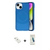 MARSİLYAN™- iPhone 14 Kılıf Ufuk Serisi - Şeffaf Pasifik Cam Ekran Koruyucu + Diamond Kamera Lens - PE