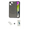 MARSİLYAN™- iPhone 14 Kılıf Ufuk Serisi - Şeffaf Pasifik Cam Ekran Koruyucu + Diamond Kamera Lens - PE