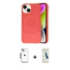 MARSİLYAN™- iPhone 14 Kılıf Ufuk Serisi - Şeffaf Pasifik Cam Ekran Koruyucu + Shine Kamera Lens - MI