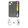 MARSİLYAN™- iPhone 14 Kılıf Ufuk Serisi - Şeffaf Pasifik Cam Ekran Koruyucu + Shine Kamera Lens - MI
