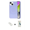 MARSİLYAN™- iPhone 14 Kılıf Ufuk Serisi - Şeffaf Pasifik Cam Ekran Koruyucu + Diamond Kamera Lens - SABE